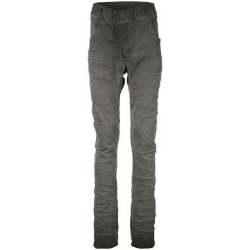 washed skinny-fit trousers