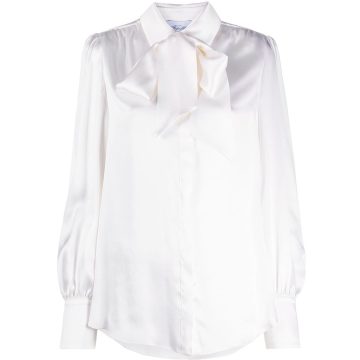 silk pussy-bow blouse