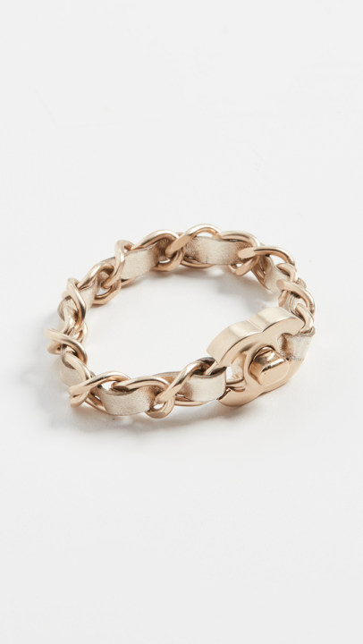Chanel Gold Turnlock Bracelet Medium展示图