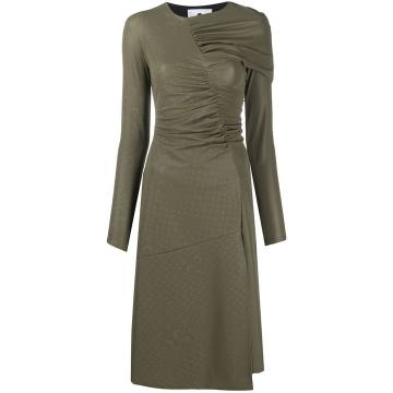 ruched mid-length dress