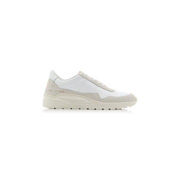 Cross Trainer Leather and Suede Sneakers