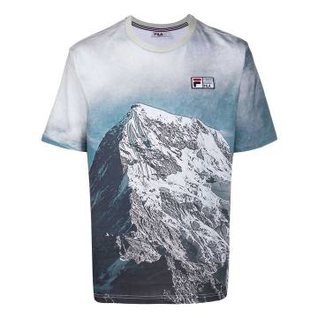 mountain-print T-shirt