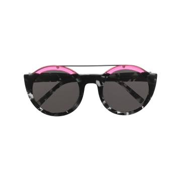aviator-frame tortoiseshell sunglasses