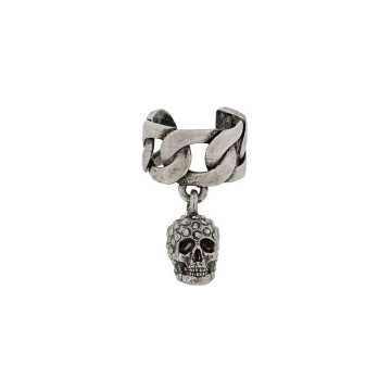 skull chain earring