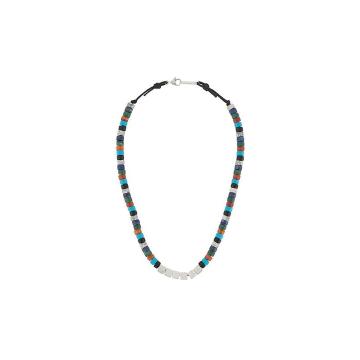 STONE BEADS NECKLACE SILVER MULTI