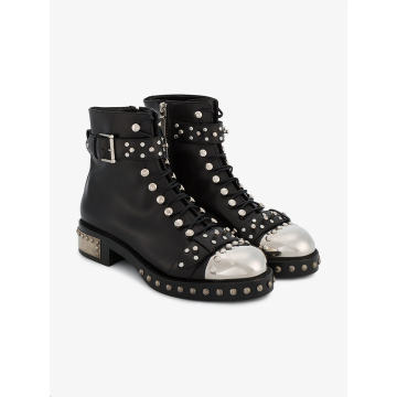 Black Studded Ankle Boots
