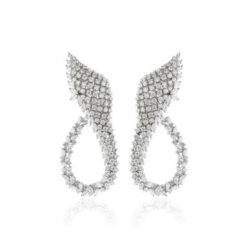 18K White Gold Chevalier Earrings