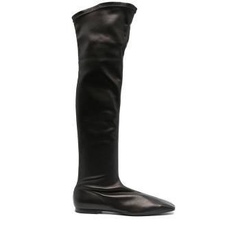 slip-on thigh-high boots