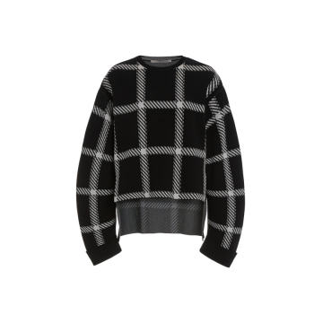 Oversized Clean Lumberjack Checked Knit Sweater