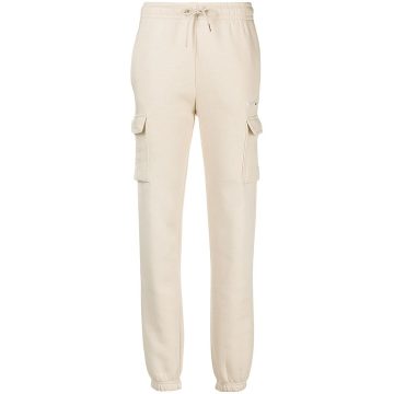 logo-embroidered drawstring trousers