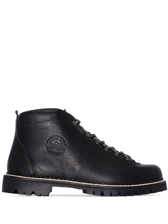 black Tirol leather hiking boots展示图