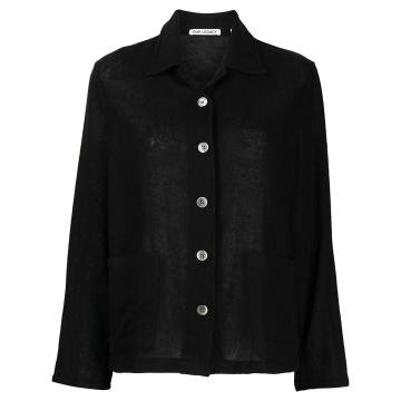 knitted classic-collar shirt