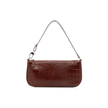 Rachel Croc-Effect Leather Shoulder Bag
