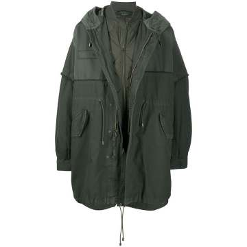 oversize hooded parka coat