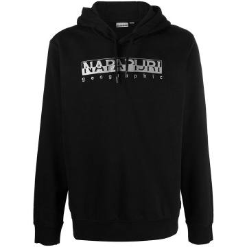 logo-embroidered hooded sweatshirt