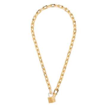 SMALL PADLOCK CHAIN NECKLACE GOLD GOLD