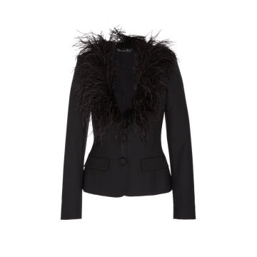 SpecialOrder-Double Breasted Jacket With Feathers-GR