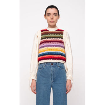 Ziggy Crocheted Cotton Vest