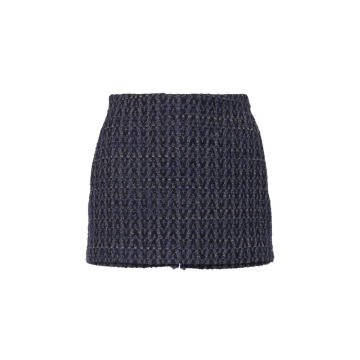 Virgin Wool-Blend Mini Skirt