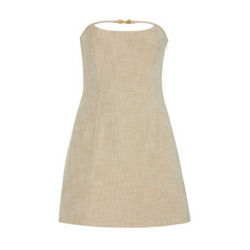 Jaslene Cutout Cotton-Blend Mini Dress