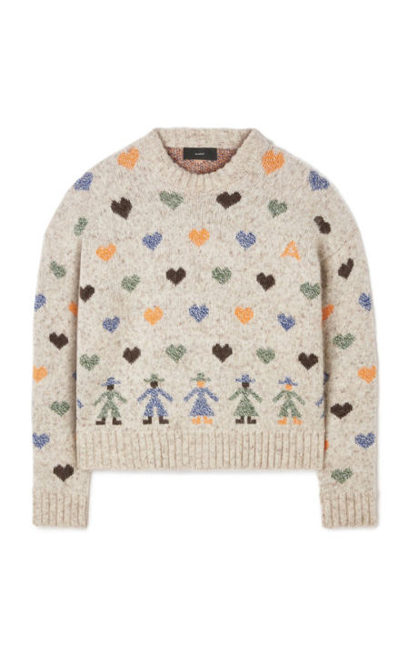 Love Each Other Printed Wool-Blend Sweater展示图