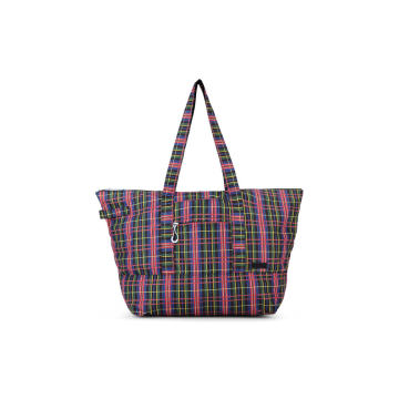 Plaid Recycled Tech Tote