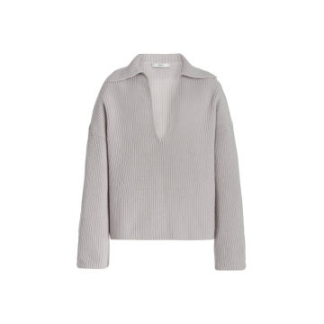 Collared Wool-Cashmere Top