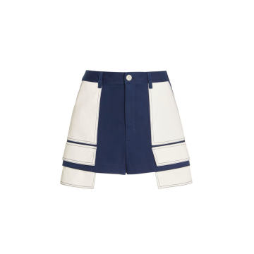 Extended Pocket Cotton-Twill Shorts