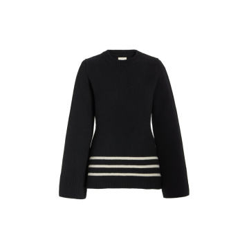 Jacki Stripe-Detailed Relaxed Cashmere Sweater