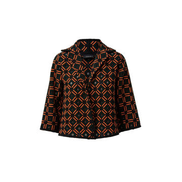 Elmata Embroidered Wool-Blend Short Jacket