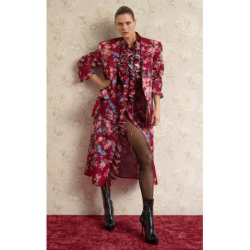 Floral-Printed Silk Jacket
