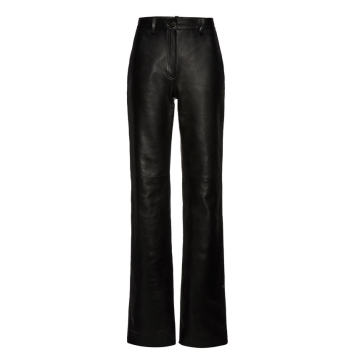 Leather Flared Trousers