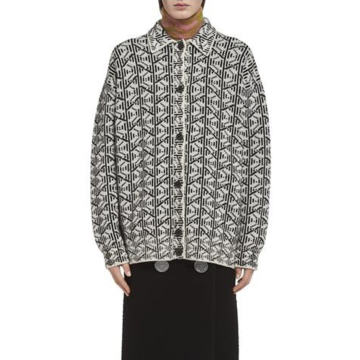 Oversized Wool-Knit Cardigan