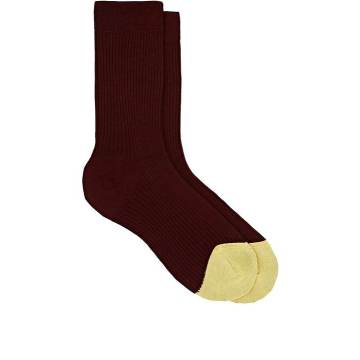 Colorblocked Cashmere-Silk Mid-Calf Socks