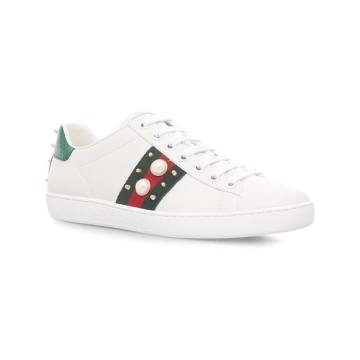 New Ace Pearl Stud Low Sneakers
