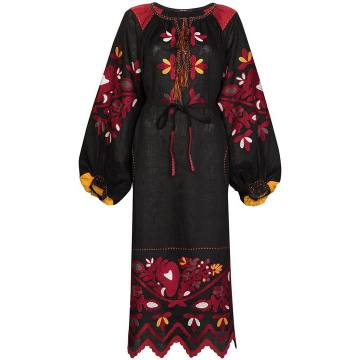 Kasia Embroidered Linen Dress