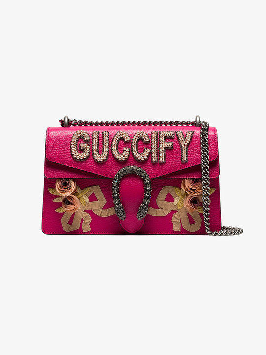 Small Pink Guccify Dionysus shoulder bag展示图