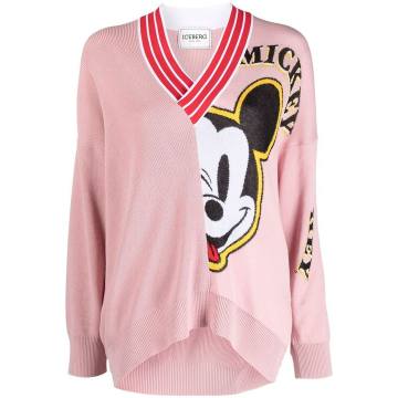 Mickey Mouse 嵌花针织毛衣