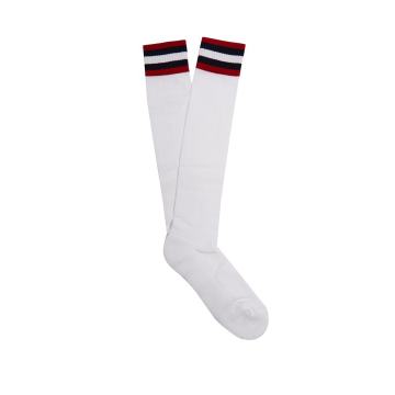 Web-striped cotton-blend socks