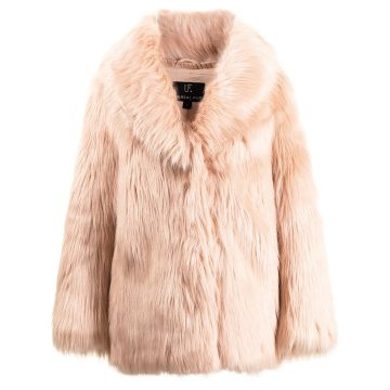 Premium Rose faux-fur jacket