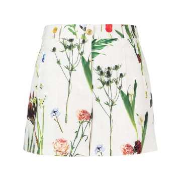花卉直筒短裤