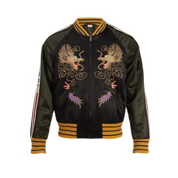 Dragon embroidered bomber jacket