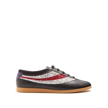 Falacer grained-leather low-top trainers