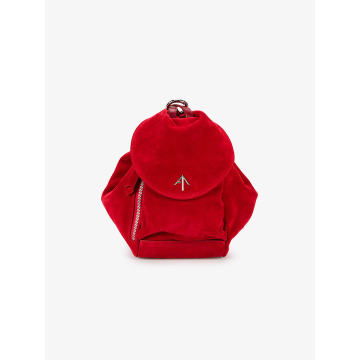 Mini Red Fernweh Suede backpack