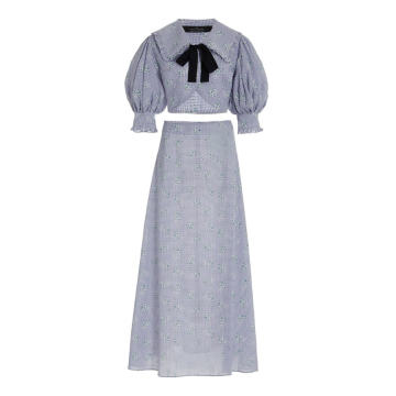 Two-Piece Printed Cotton Maxi Dress