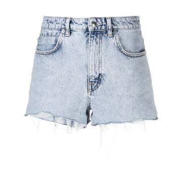 frayed-edge denim shorts