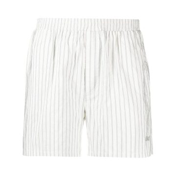 striped elasticated shorts