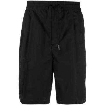 drawstring waistband track shorts
