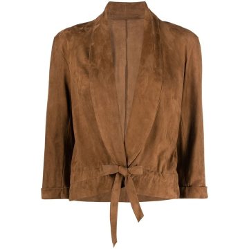 cropped suede jacket