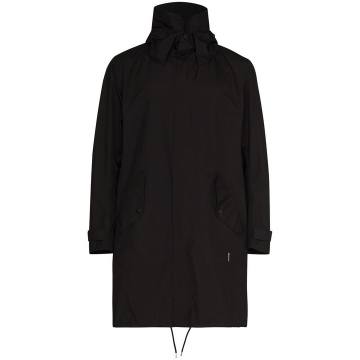 fishtail hooded parka coat